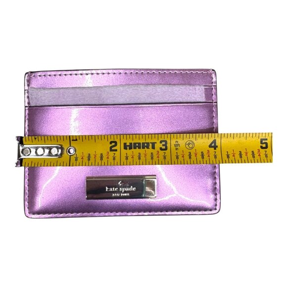 Kate Spade Kenzie Cardholder Metallic Lavender Pink patent leather gift box new - Picture 4 of 10